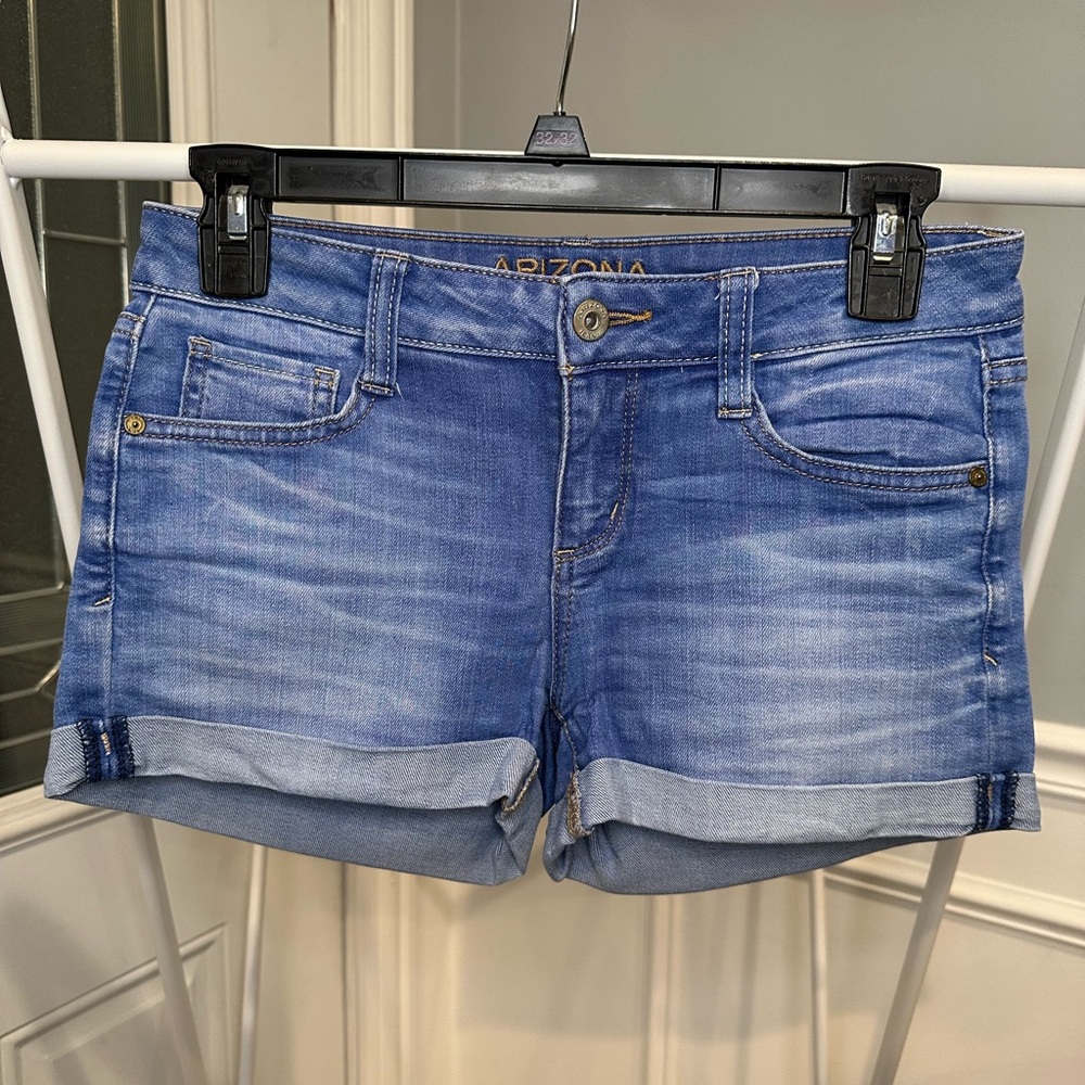 Arizona Jean Company Blue Jean Shorts with Cuffed Hem